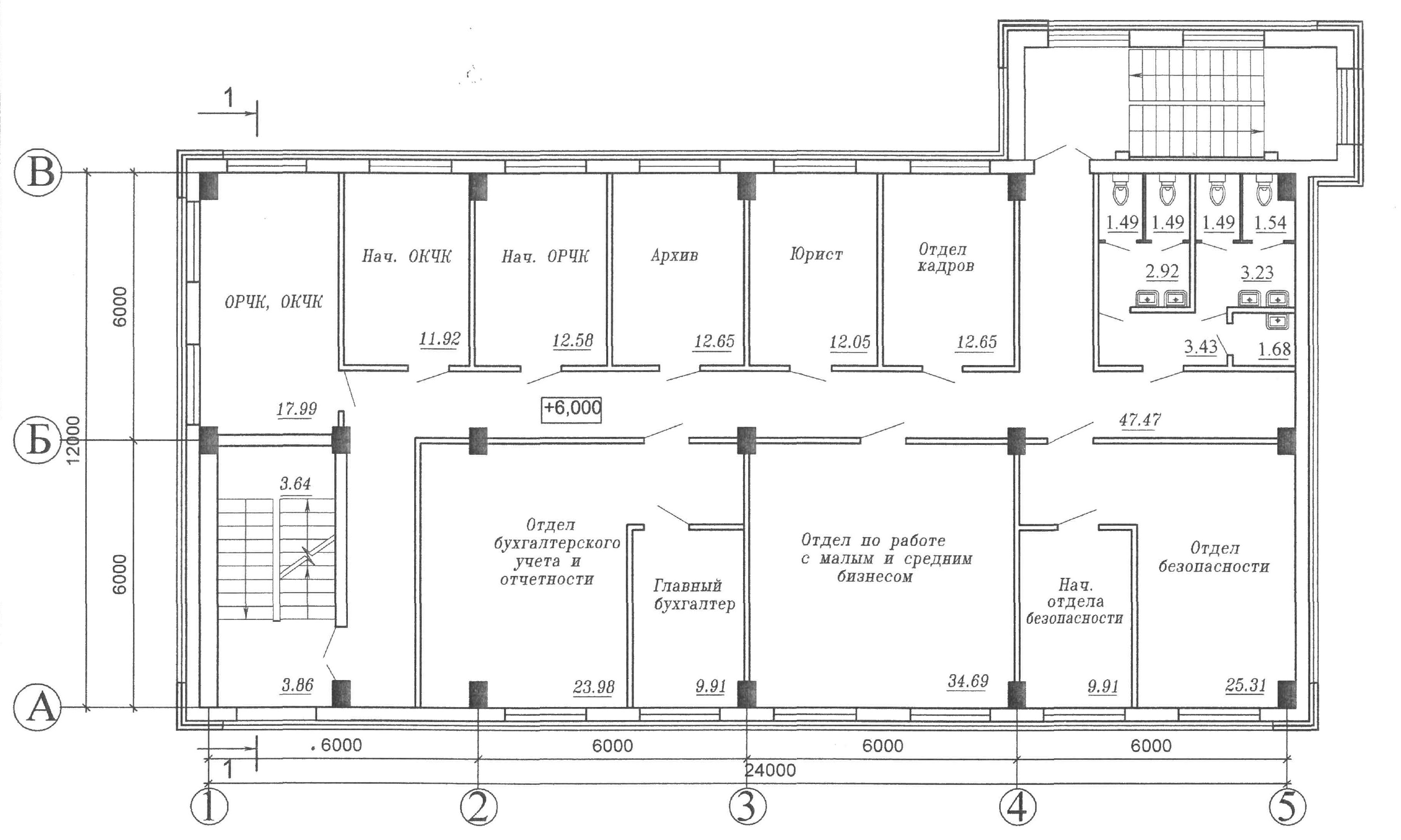 План схема этажа здания